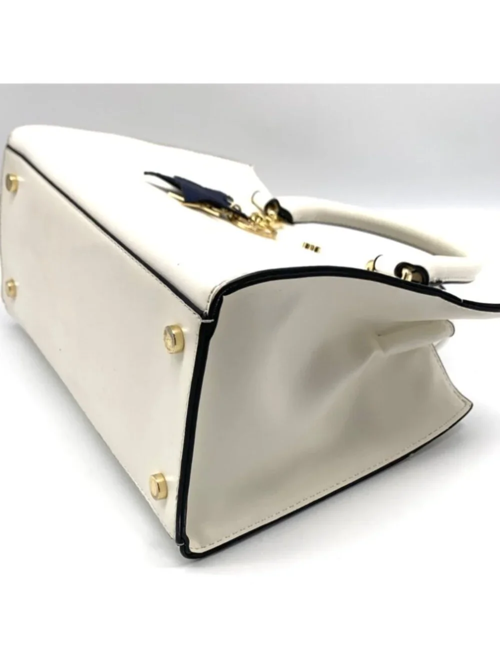 Crown & Ivy White Convertible Crossbody Satchel